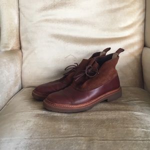 Clark’s Trace Fawn Leather and Suede Boots